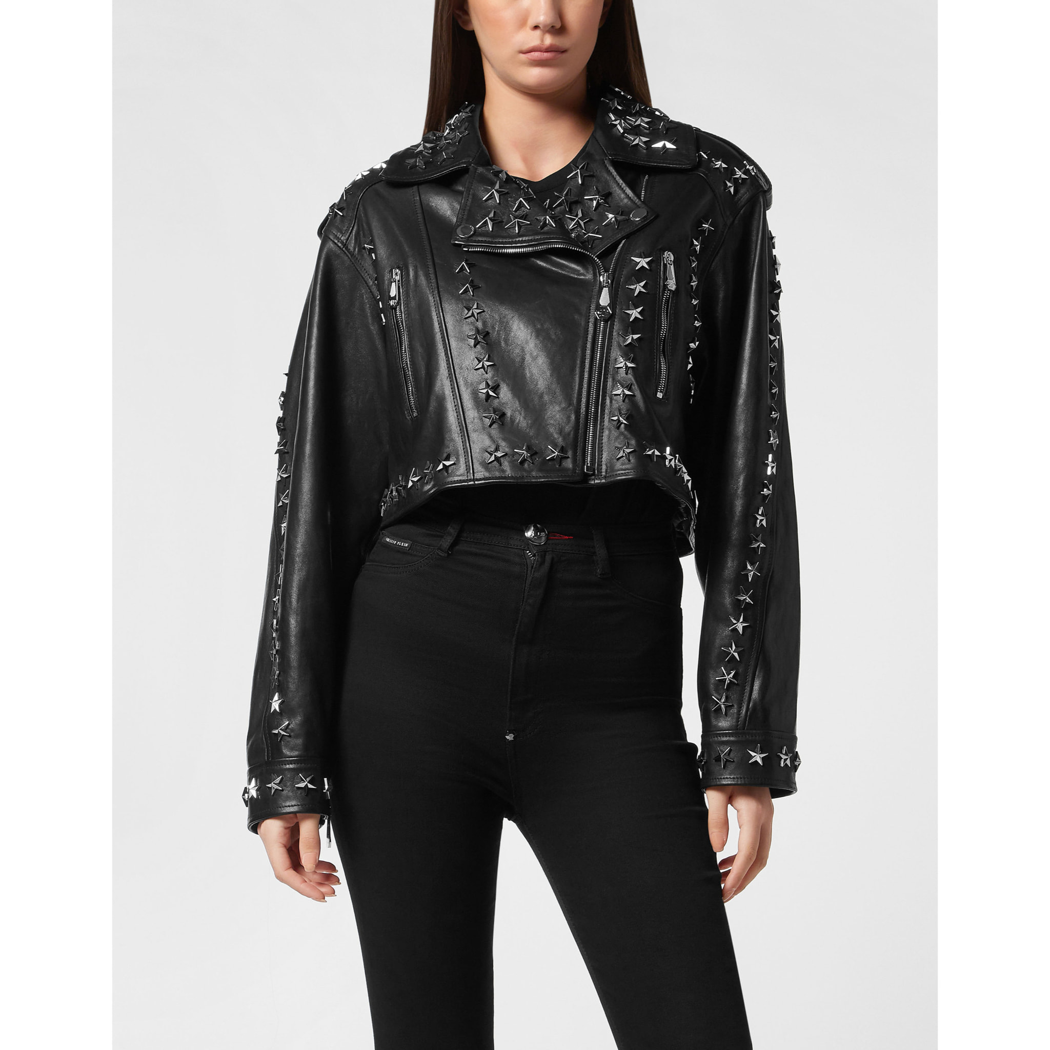 PHILIPP PLEIN Leather Biker