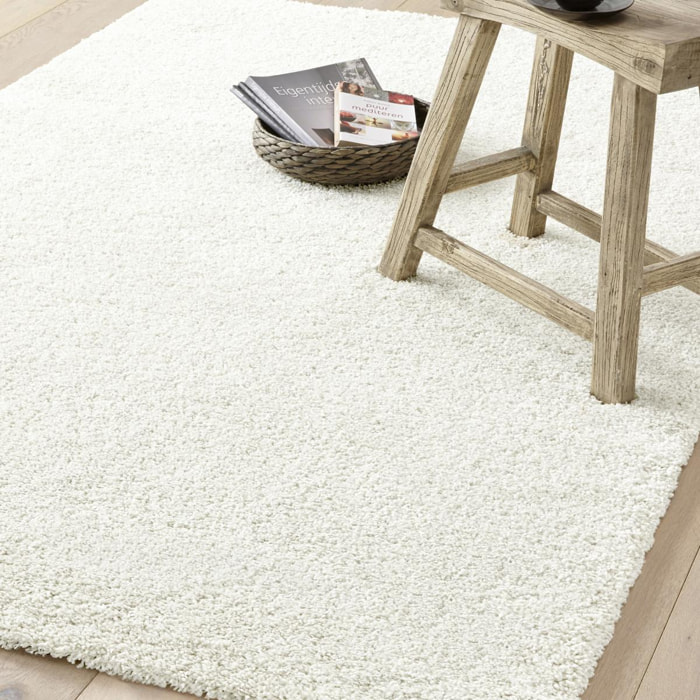 Tapis shaggy tissé motif uni MEPI