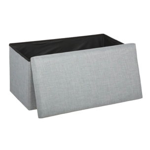 Pouf pliant double "Tomaz" gris souris