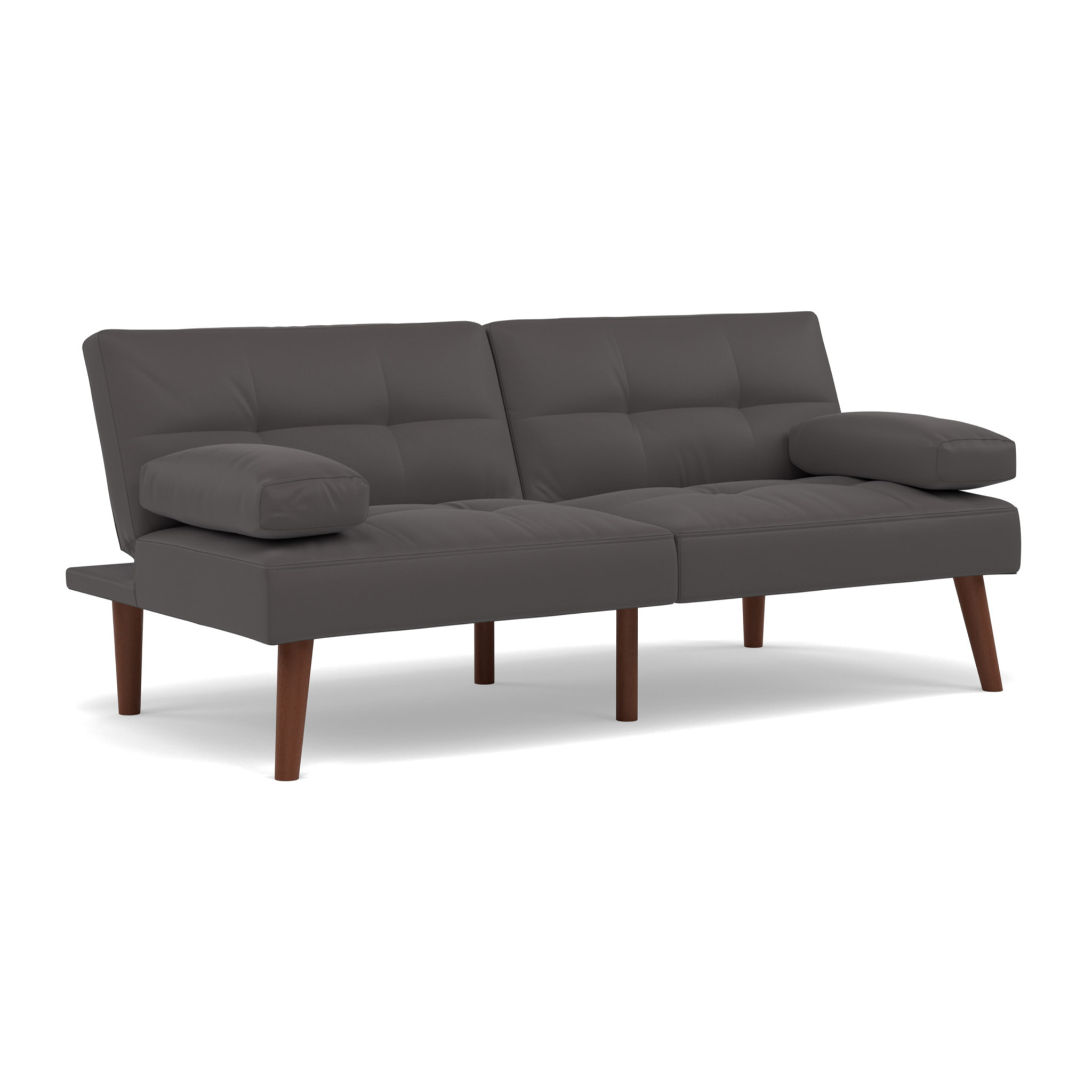 Philae - Canapé convertible clic-clac 2 places - en simili - Gris