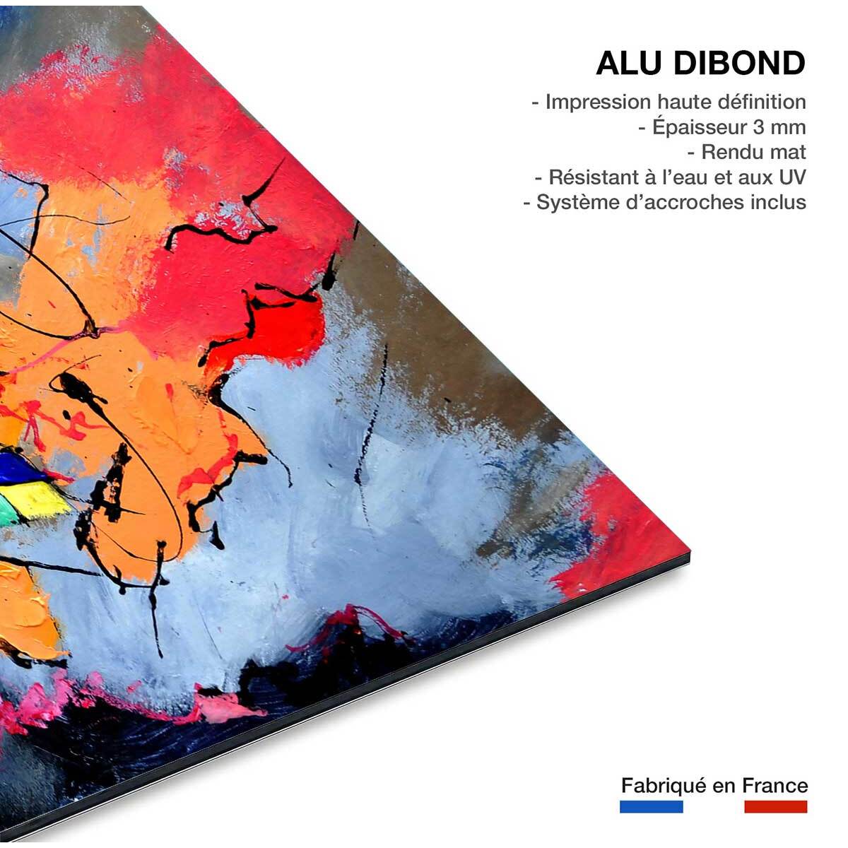 Tableau abstrait jeu de couleurs Tableau alu Dibond