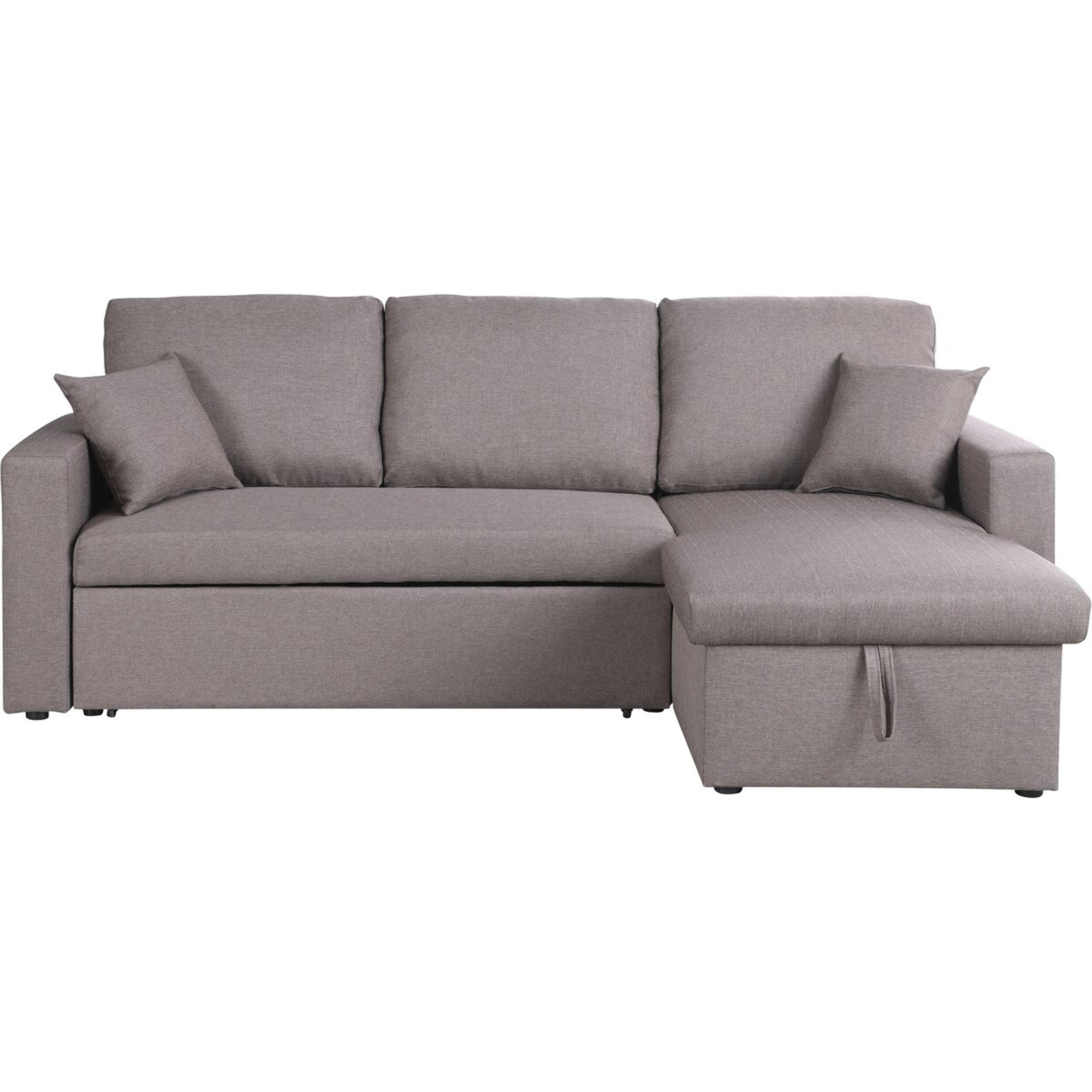Canapé d'angle convertible/ réversible avec coffre "Alain" - 3 places - Taupe