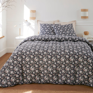 Parure housse de couette imprimé 100% gaze de coton - sakuria