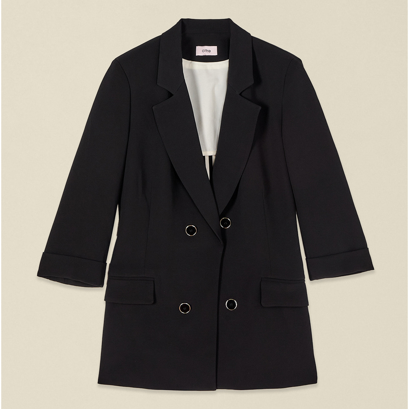 Oltre - Blazer in tessuto crêpe - Nero