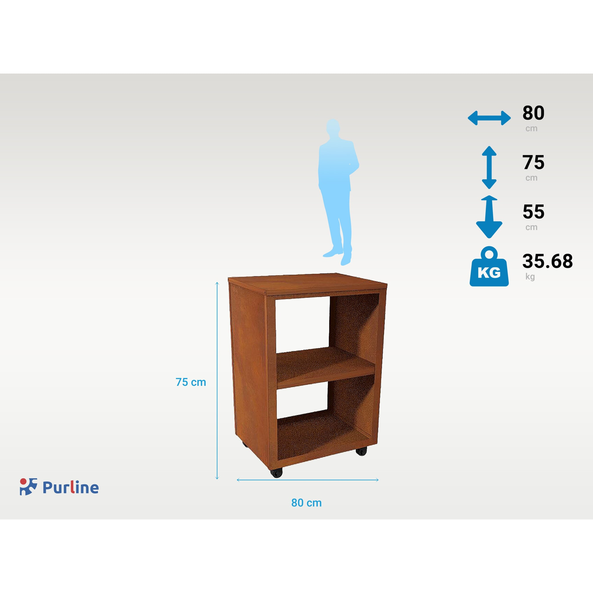 Table d'appoint pour barbecue en acier corten