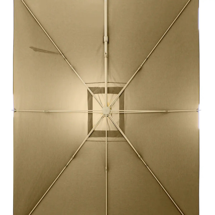 Parasol déporté rectangulaire inclinable Melhia 4x3m anthracite