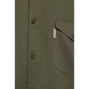 Camisa Franklin color caqui con bolsillos regular fit
