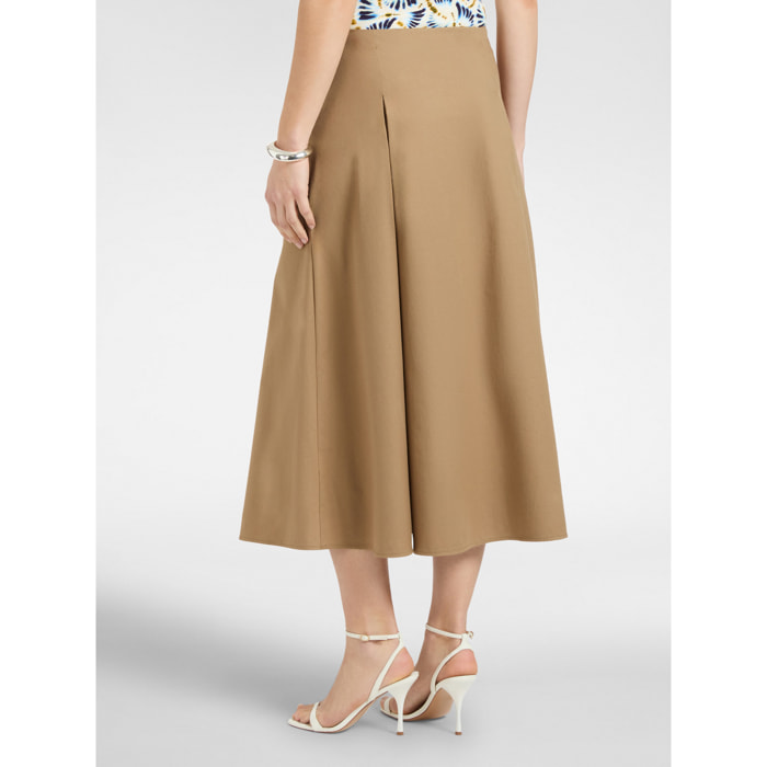 Elena Mirò - Gonna midi dalla linea ad A - Marrone