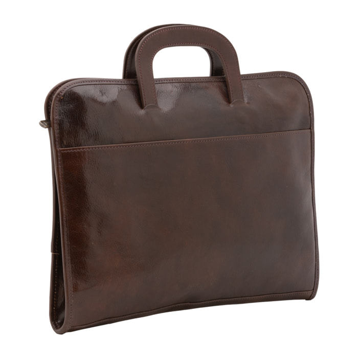 Borsa da lavoro  da uomo In Vera pelle Made in Italy 40x30x6 cm