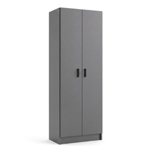 Armario de 2 puertas en gris grafito 60x180 cm Multi Useful Gris Grafito