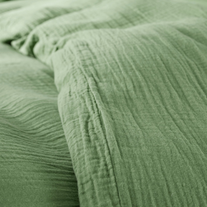 Parure de couette "Noah" Gaze de Coton - Olive