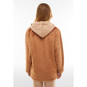 Cappotto teddy coat oversize in pelliccia teddy