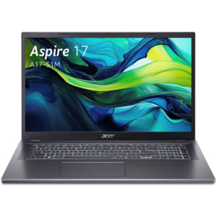 Ordinateur portable ACER Aspire A17-51M-74NK 17" Intel Core 7 150U 16 Go RAM DDR5 SSD 512 Go