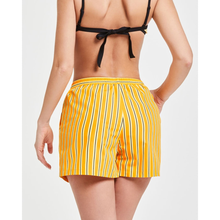 Pompea x Silvian Heach shorts con fantasia rigata