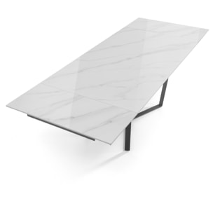 Tomasucci Table extensible SPINNE MARBRE BLANC