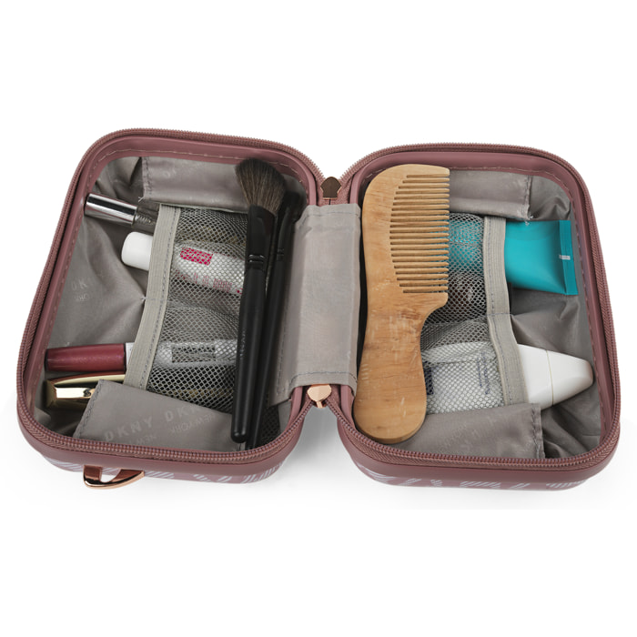 Neceser Viaje Rigido Dkny Dkny-1001 Deco Signature Cosmetic Case Vintage Rose/White