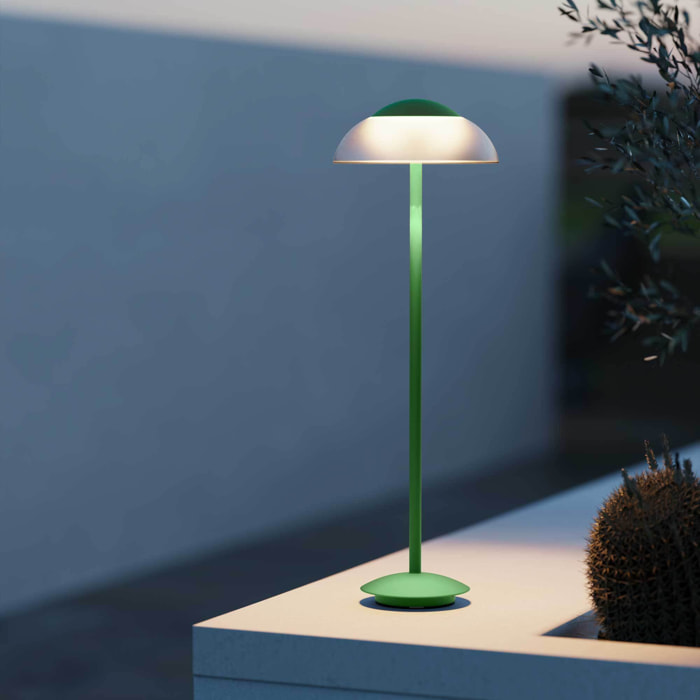 Forlight Eclipta II baliza exterior en color verde con led blanco cáildo 3000K