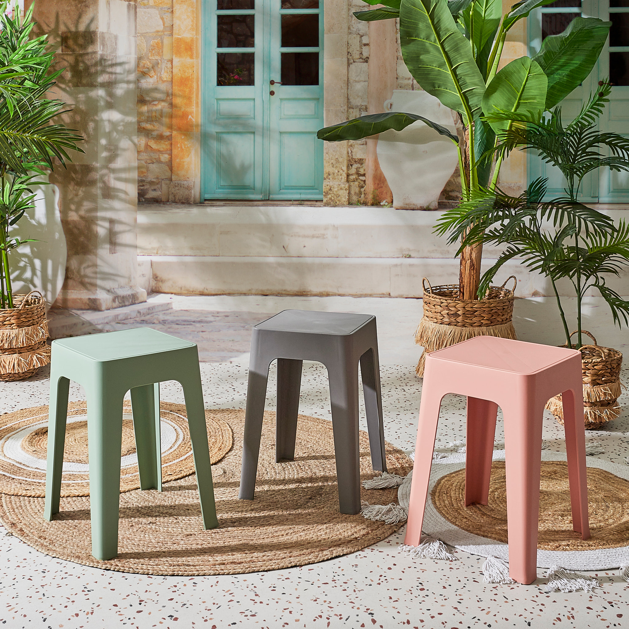 Tabouret Empilable Spectra Gris