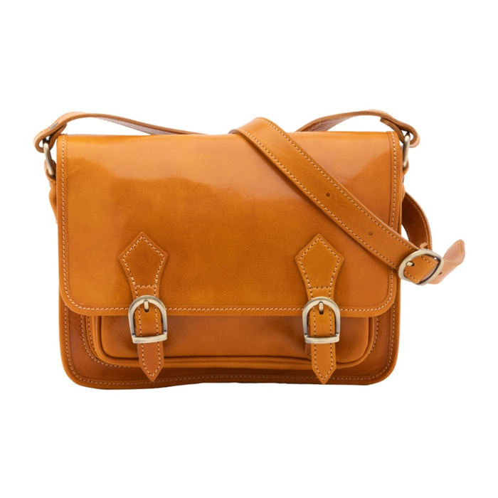 Borsa a tracolla da donna - Modello False - 100% vera pelle - 27.5 x 22.0 x 12.0 cm