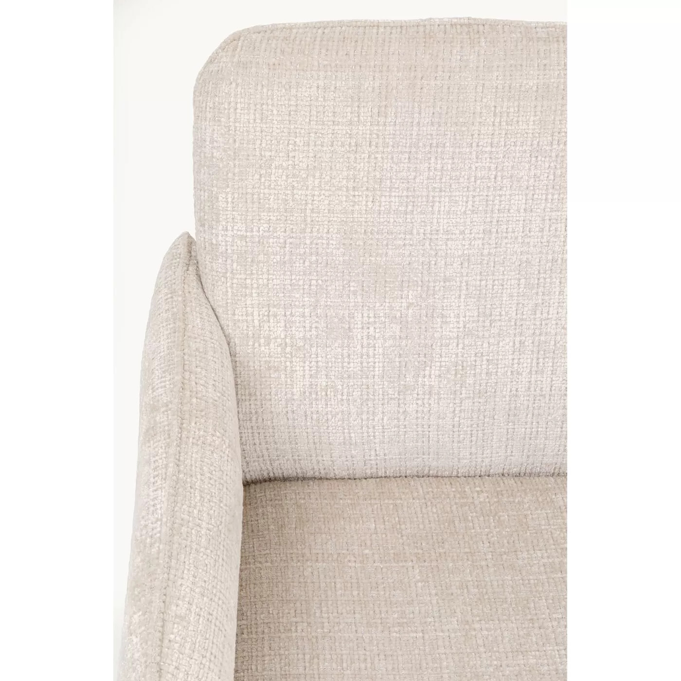 Chaise avec accoudoirs pivotante Tabea beige Kare Design