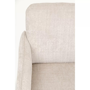 Chaise avec accoudoirs pivotante Tabea beige Kare Design