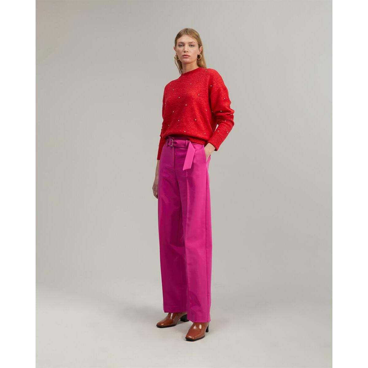Pantaloni a gamba larga Iron Mark con cintura