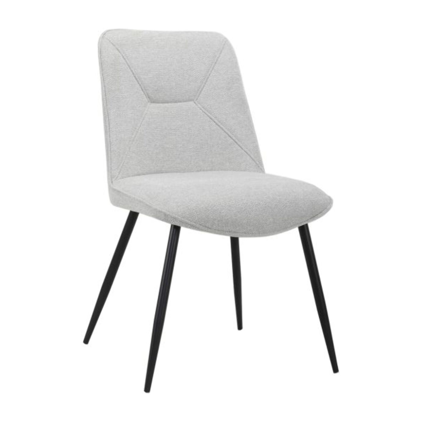 Chaise en tissu avec pieds fins en métal - PERRINE