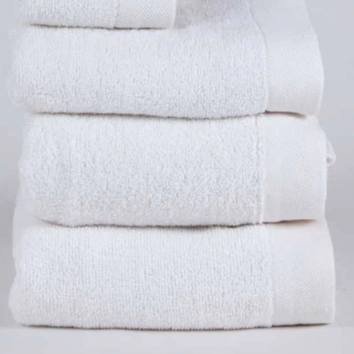 Toalla de baño 400gr doble rizo blanco