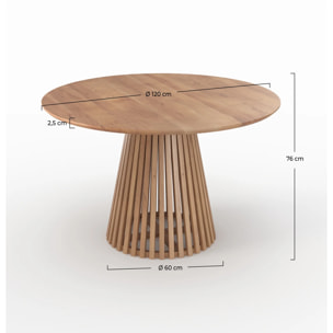 Table ronde en bois d'acacia 4 personnes - Képès