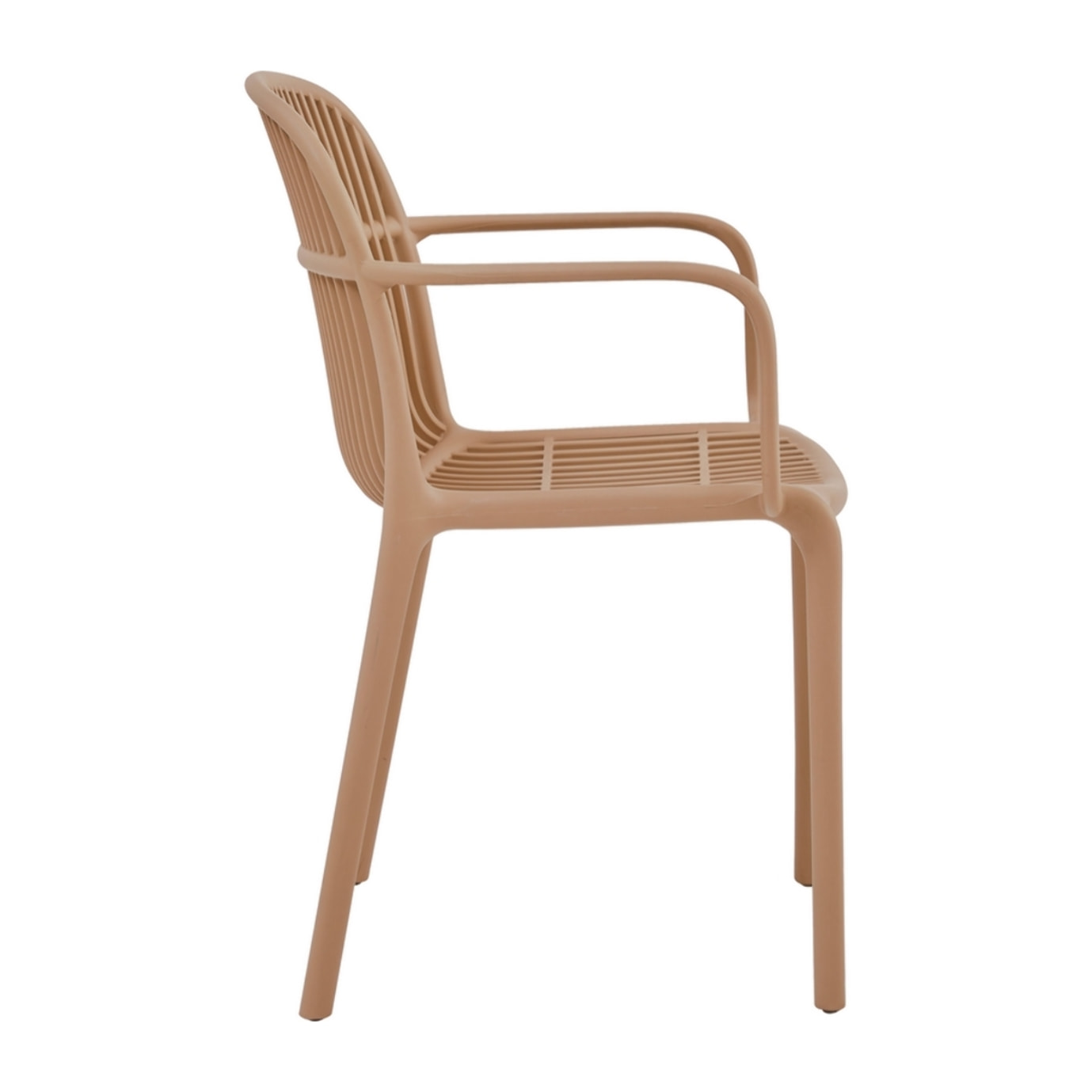 Set da 4 sedie da giardino con braccioli in polipropilene tortora – Sintra