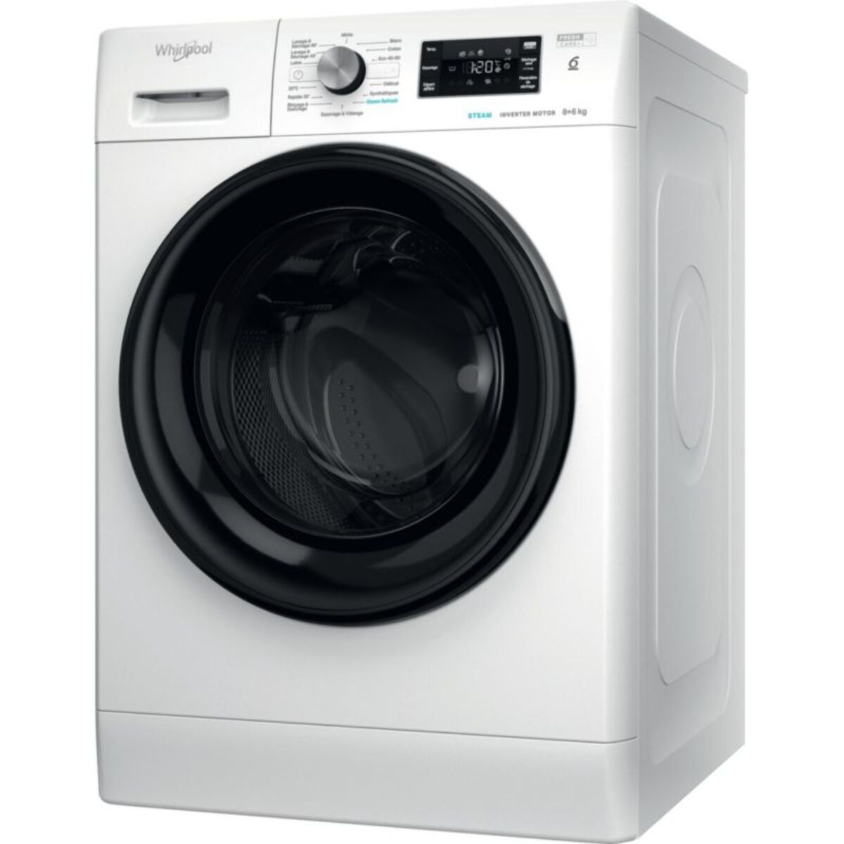 Lave linge séchant hublot WHIRLPOOL FFWDB864489BVFR