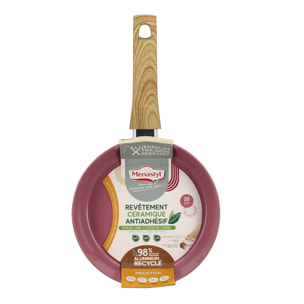 Poêle 20cm en aluminium recyclé lilas - tous feux COLORAMA