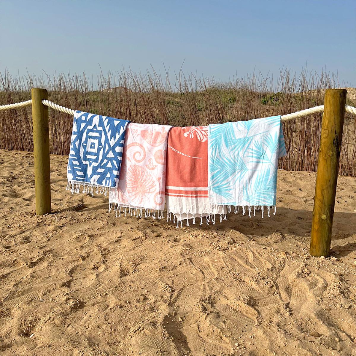 Fouta 100% coton TROPICAL 90x170 cm