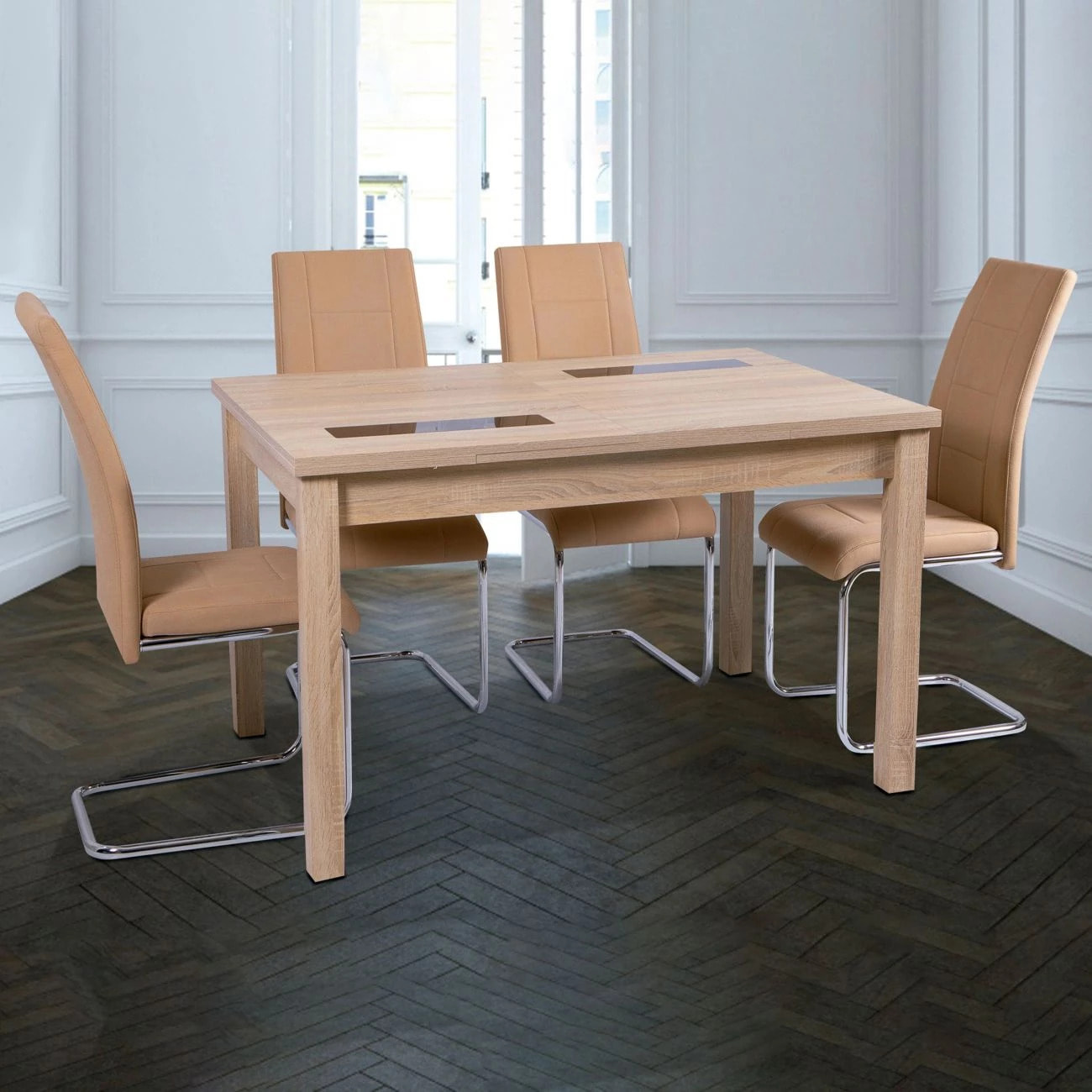 Pack 4 sillas de comedor San Beige San