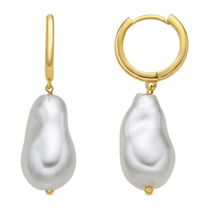 Pendientes Hasel acabado oro amarillo 18k