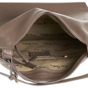 Borsa a spalla da donna Made in Italy - Modello Divina - 100% pelle - 36.0 x 31.0 x 12.0 cm