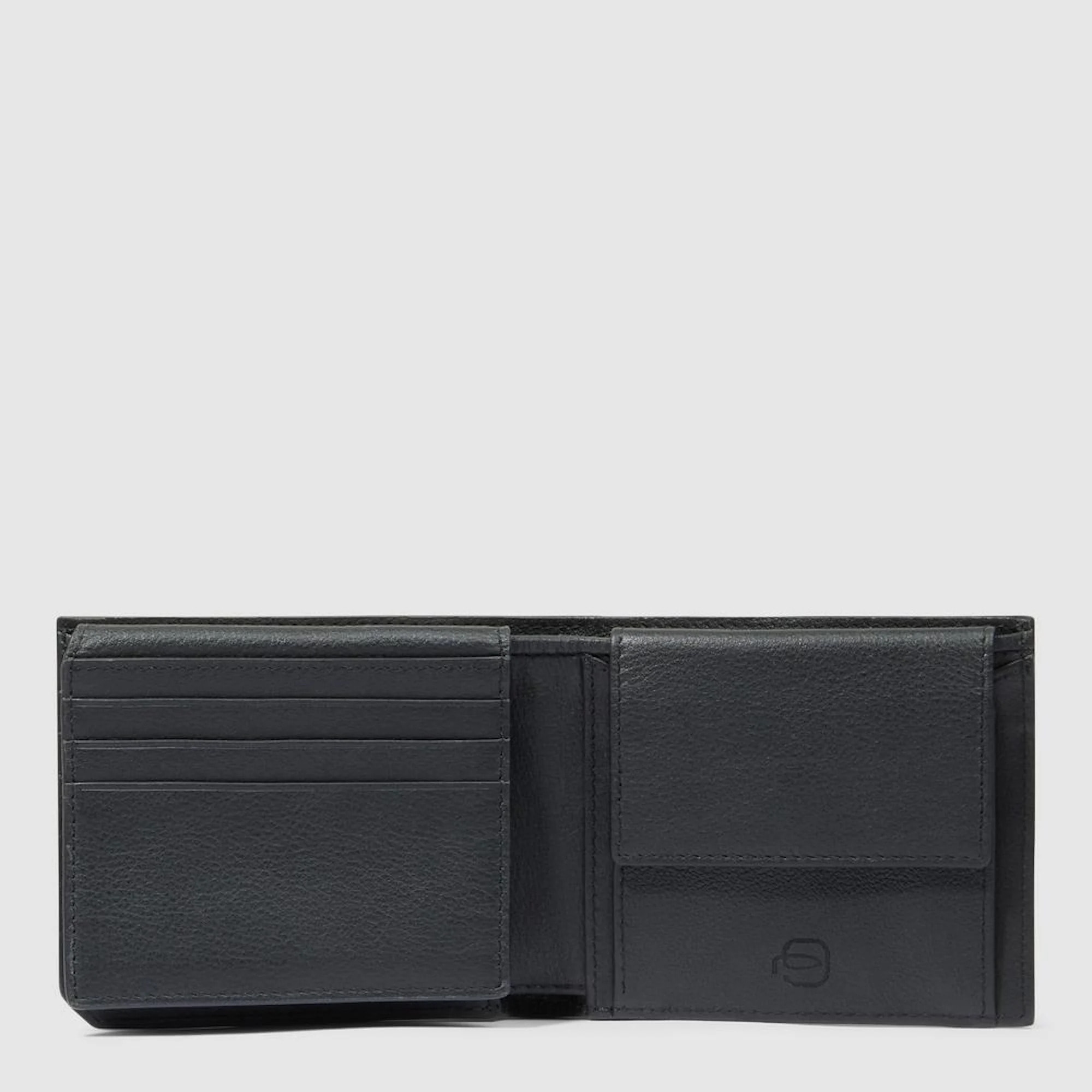 Piquadro Portafogli in pelle con volantino porta documenti, porta carte di credito e protezione RFID