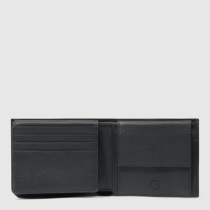 Piquadro Portafogli in pelle con volantino porta documenti, porta carte di credito e protezione RFID
