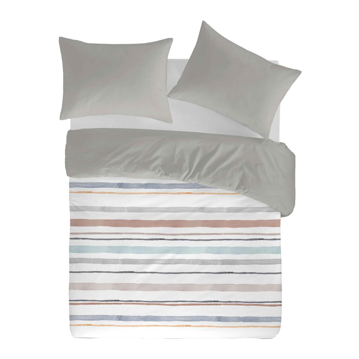 Housse de couette ETHAN en coton - gris - vendue seule
