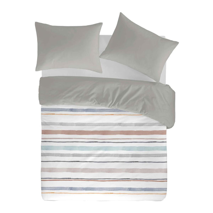Housse de couette ETHAN en coton - gris - vendue seule