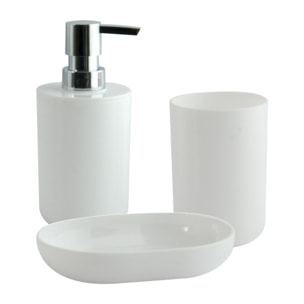 Lot de 3 accessoires de salle de bain INAGUA Blanc MSV