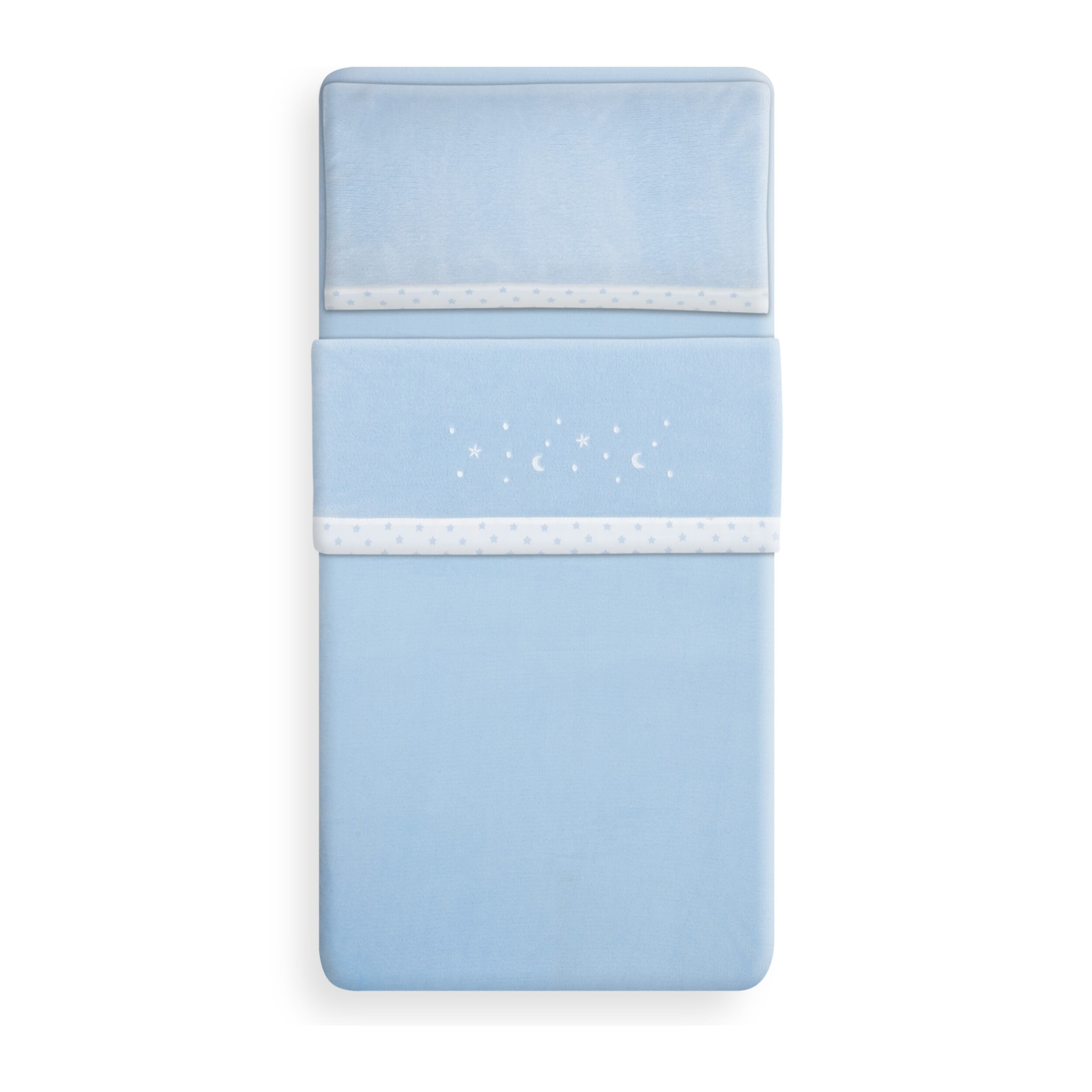 Juego de Sábanas de Cuna Coralina Estrella Luna