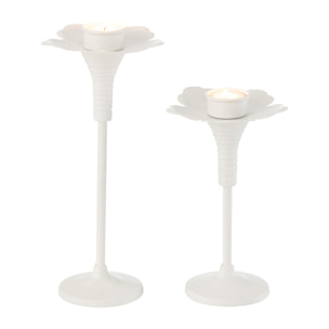 J-Line chandelier Oldies - métal - blanc - set de 2