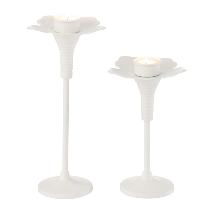 J-Line chandelier Oldies - métal - blanc - set de 2