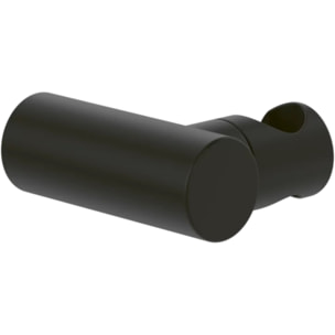 Support mural pour douchette avec raccordement Universal rond Noir mat