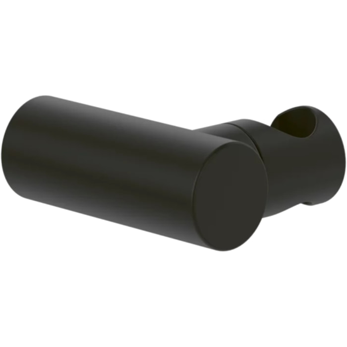 Support mural pour douchette avec raccordement Universal rond Noir mat