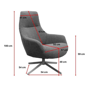 Fauteuil pivotant Mimi jaune Kare Design