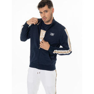 Tuta da uomo con colletto e zip in cotone non garzato Leone Easy