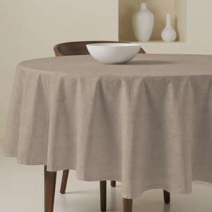 Nappe ronde en résine anti-taches Uni 157
