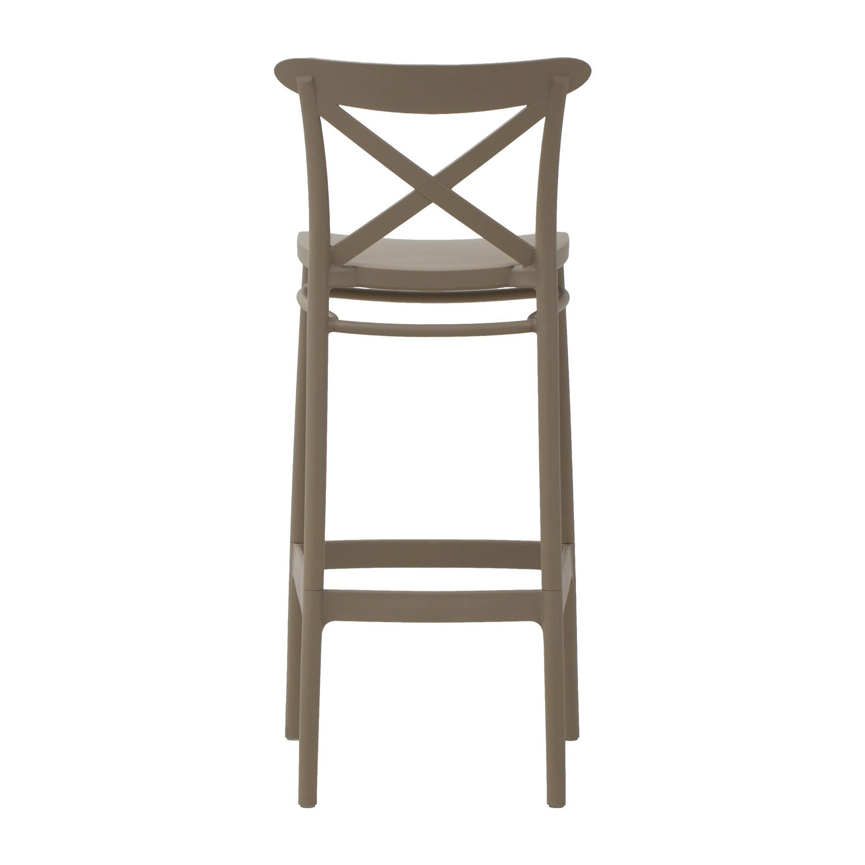 Set di 4 sgabelli LIVERPOOL in polipropilene tortora